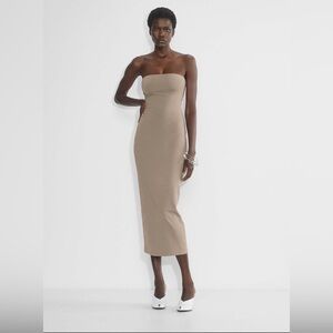 Aritzia Taupe Contour Maxi Tube Dress